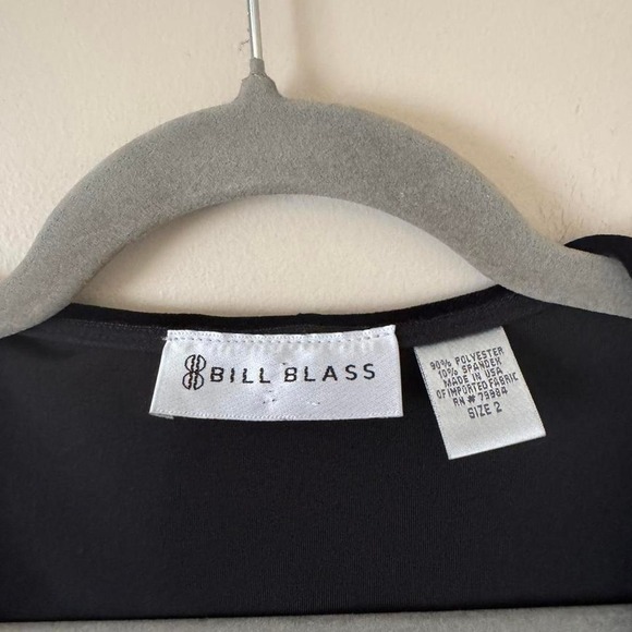 90s Black Velvet Long Sleeve Blouse - Picture 3 of 6